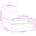 vidaXL Boxspring posteľ s matracom a LED krémová 120x190 cm látka
