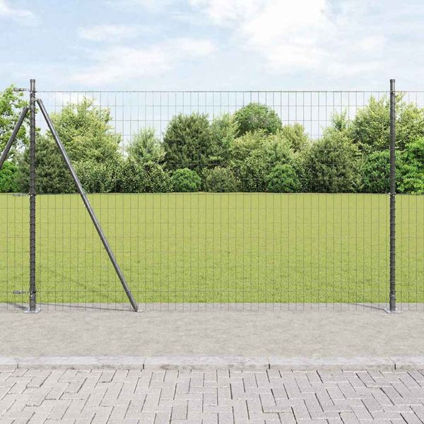vidaXL Zvarené drôtené pletivo s betónovým základom 10 x 1,4 m (Š x V)
