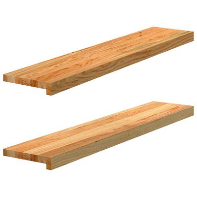 vidaXL Okenný parapet 2 ks svetlohnedá 100x20x2 cm dubový masív