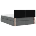 vidaXL Postel s úložným prostorem a matrací Tmavo šedá 140 x 200 cm