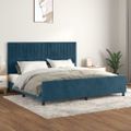 vidaXL Rám postele bez matraca tmavomodrý 200x200 cm zamat