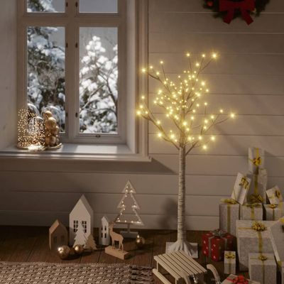 vidaXL Vianočný stromček/vŕba 120 LED 1,2 m, teplá biela, dovnútra/von