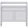 vidaXL Barový stôl s 2 vrchnými doskami biely 130x40x120 cm