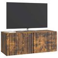 vidaXL Nástenná TV skrinka 78,5 x 31 x 30 cm Dymový dub