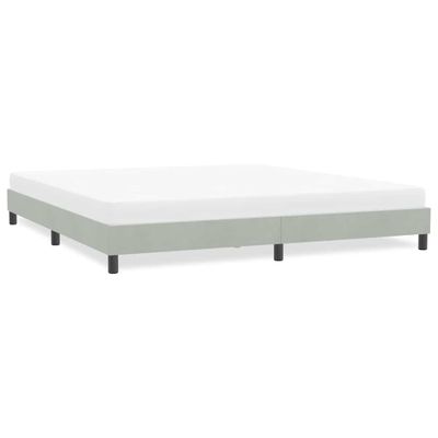 vidaXL Rám postele bez matraca Svetlosivá 180x210 cm Zamat