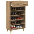 vidaXL Skriňa na topánky 60 x 35 x 105 cm Kompozitné drevo Dub artisan