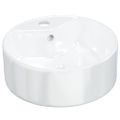 vidaXL Umývadlo biele 40x14,5 cm keramické okrúhle
