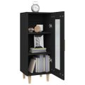 vidaXL Komoda čierna 34,5x34x90 cm spracované drevo