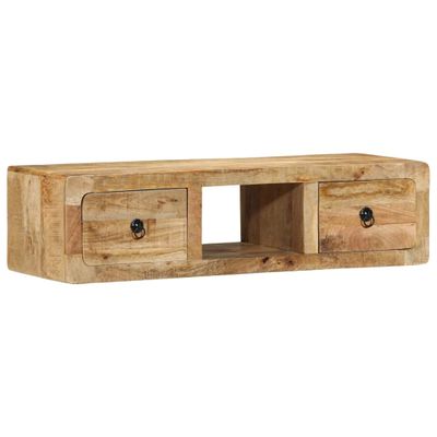 vidaXL TV skrinka na stenu 100x32x25 cm masívne drevo hrubé mango