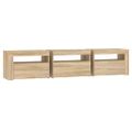 vidaXL TV skrinka s LED svetlami dub sonoma 180x35x40 cm