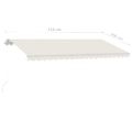 vidaXL Ručne zaťahovacia markíza s LED 450x350 cm krémová