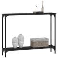 vidaXL Konzolový stolík čierny 100x22,5x75 cm kompozitné drevo