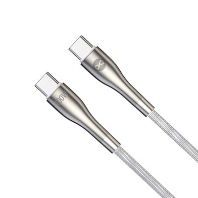 Forever Sleek kábel USB-C - USB-C 1,0 m 100W biely