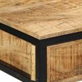 vidaXL Písací stôl Hnedá 105 x 50 x 75 cm Pevné mango drevo a kov