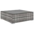 vidaXL 6-dielna záhradná sedacia súprava s vankúšmi sivá polyratanová