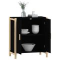 vidaXL Komoda čierna 62x38x70 cm spracované drevo