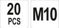 Nýtovacia matica oceľová M10, 20ks