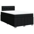 vidaXL Boxspring posteľ s matracom čierna 120x190 cm látka