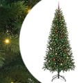vidaXL Umelý vianočný stromček s 300 LED-i Zelená 240 cm PE a PVC