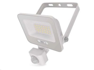 LED reflektor GLARO EMOS ZS2324W s pohybovým čidlom, 20 W, biely, IP54, 2000 lm, neutrálny biely