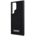 Obal Karl Lagerfeld pre Samsung Galaxy S24 Ultra KLHCS24LHDSPRK čierny HC RHINESTONE LOGO METAL PLATE