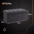 Úložný puf XXL 76x38x38cm Ruhhy 26130, šedý zamat Úložný puf XXL 76x38x38cm Ruhhy 26130, šedý samet