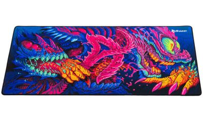 AROZZI ZONA Mousepad XL Grime Dweller/ XL podložka na stůl/ 900x420x4 mm/ voděodolná Podložka pod myš, 900×420×4mm, mikrovlákno, protiskluzová guma, vodeodolná, modro-ružová