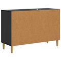 vidaXL Servírovacia skriňa Čierna 89 x 34,5 x 60 cm Kompozitné drevo