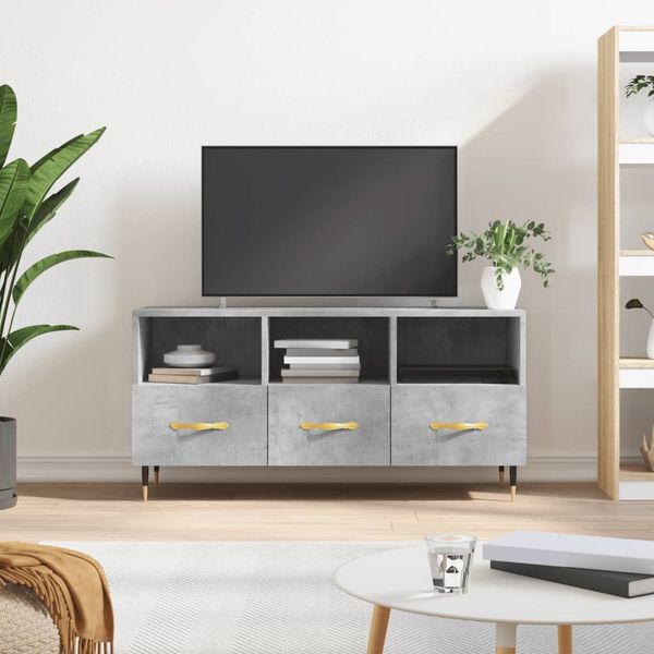 vidaXL TV skrinka betónovosivá 102x36x50 cm kompozitné drevo