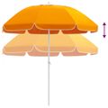 vidaXL Záhradný slnečník 160 cm 170T polyester Oranžová