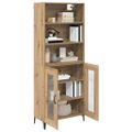 vidaXL Highboard Remeselný dub 69,5 x 34 x 180 cm Kompozitné drevo