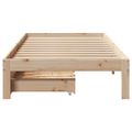 vidaXL Posteľný rám so zásuvkami 75x190 cm masívna borovica