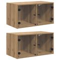 vidaXL Nástenné skrinky 2 ks 68 x 37 x 35 cm Kompozitné drevo