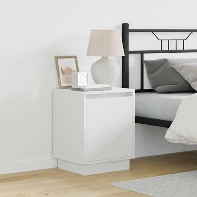 vidaXL Nočný stolík 2 pcs Biela 39 x 34,5 x 50 cm Kompozitné drevo