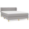 vidaXL Boxspring posteľ s matracom bledosivá 140x200 cm látka