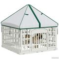 vidaXL 4 panelový psí výbeh s strechou 88 x 88 x 112 cm Plast Biela