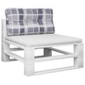 vidaXL Podložka na paletový nábytok sivé kocky 70x40x12 cm látka