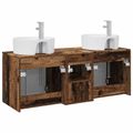 vidaXL Set kabinetov do kúpeľne 3 ks Staré drevo 49,5 x 44,5 x 65 cm