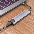 USB adaptérov 6v1 Kruger&Matz KM0391.2 (HUB) typ C na HDMI/2x USB3.0/2x USB typ C/RJ45
