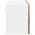 vidaXL Nástenný sklenený kabinet PORTO Dymová dub 80 x 31 x 40 cm