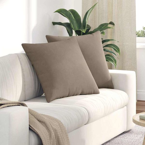 vidaXL Vankúše na pohovku 2 pcs Sivohnedá 60 x 60 cm látka