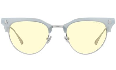 GUNNAR kancelárske/herné okuliare CALIFORNIA DREAMIN' BEACH BLUE * jantárové sklá * BLF 65 * GUNNAR focus Okuliare, herné, strieborné obruby, jantárové sklá