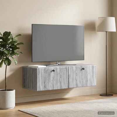 vidaXL Nástenná TV skrinka 98 x 41 x 30 cm Sivý Sonoma