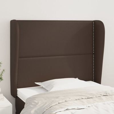 vidaXL Čelo postele so záhybmi hnedé 83x23x118/128 cm umelá koža