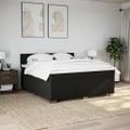 vidaXL Posteľný rám boxspring s matracom čierny 180x200 cm látka