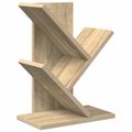 vidaXL Polica na knihy Tree 3-podlažná 30 x 18 x 40 cm Dub sonoma
