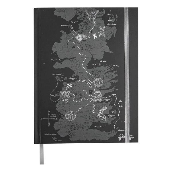 Zápisník Game of Thrones - Západná Zem, s mapou