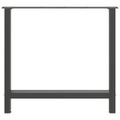 vidaXL Nohy k jedálenskému stolu, antracitové, 2 ks, 70 x (72-73) cm, oceľové