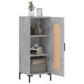 vidaXL Komoda betónovo sivá 34,5x34x90 cm spracované drevo