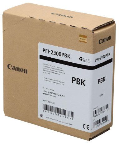 kazeta CANON PFI-2300PBK Photo Black iPF GP-2000/4000 (330 ml)